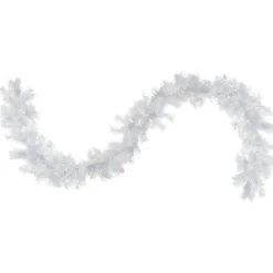 Sale 9' x 10" Pre-Lit Vermont White Pine Artificial Christmas Garland, Clear Lights Pre Lit