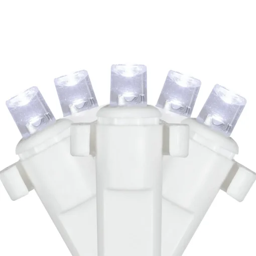 Online 4' x 6' Pure White LED Wide Angle Net Style Christmas Lights, White Wire Net Lights