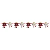 Clearance 4" x 26" Red and Beige Angel Dolls Christmas Garland - Unlit Pre Decorated