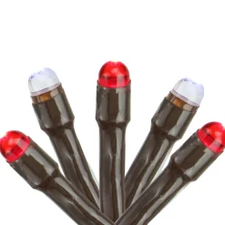 Sale 2' x 8' Red and White LED Tree Trunk Wrap Christmas Lights, Brown Wire Novelty