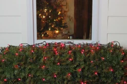 Clearance 4' x 6' Red Mini Incandescent Net Style Christmas Lights, Green Wire Net Lights