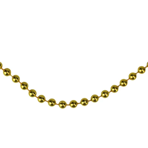 Hot 15' x 0.25" Shiny Celestial Gold Beaded Artificial Christmas Garland - Unlit Unlit