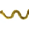 Clearance 50' x 4" Shiny Gold Traditional Christmas Foil Tinsel Garland - Unlit Colorful