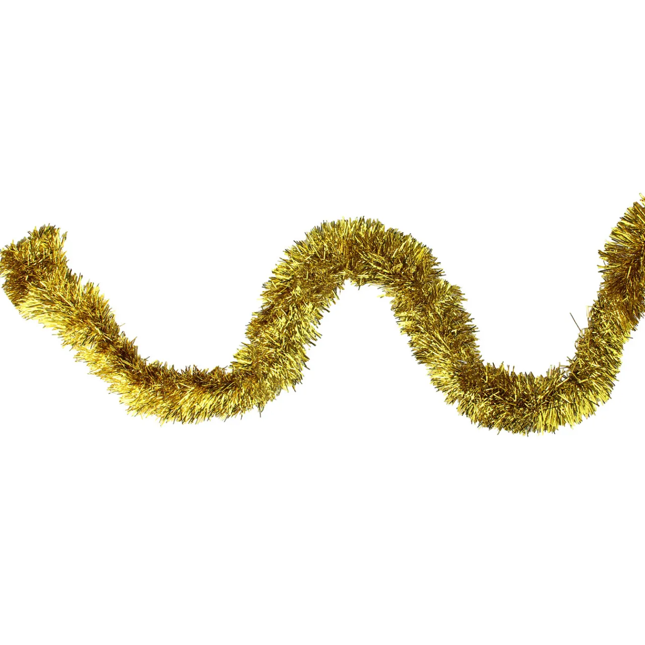 Clearance 50' x 4" Shiny Gold Traditional Christmas Foil Tinsel Garland - Unlit Colorful