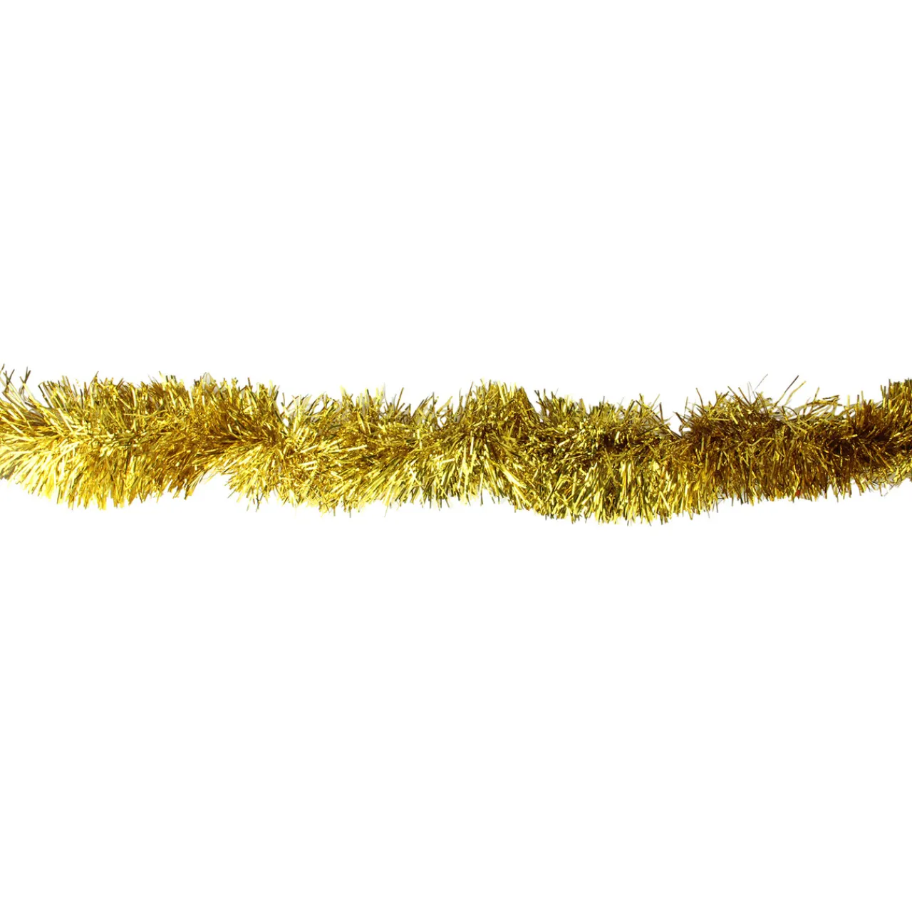 Clearance 50' x 4" Shiny Gold Traditional Christmas Foil Tinsel Garland - Unlit Colorful