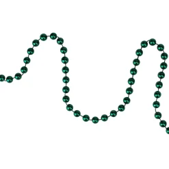 Outlet 15' x 0.25" Shiny Metallic Aqua Green Faceted Beaded Artificial Christmas Garland - Unlit Beaded