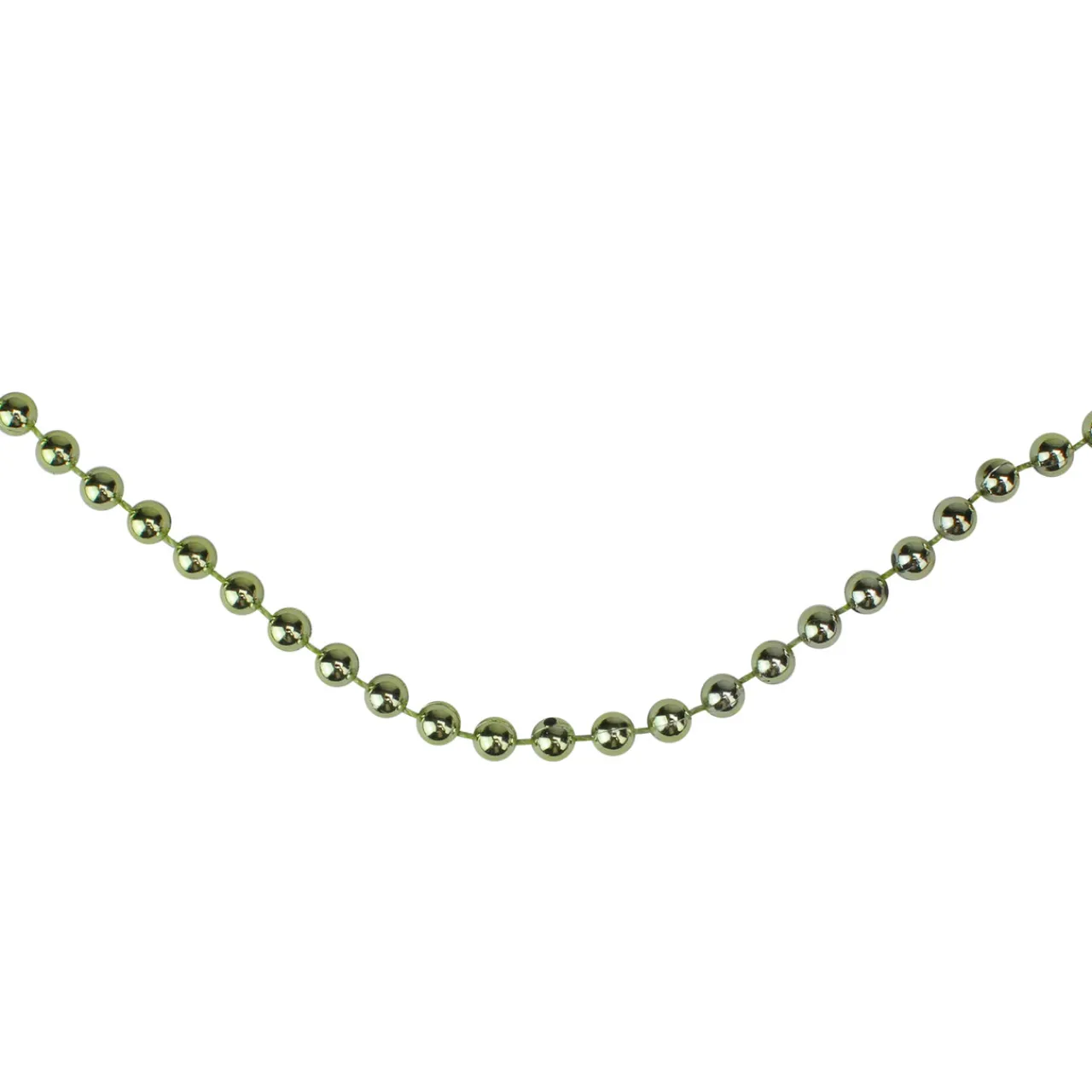 Clearance 15' x 0.25" Shiny Metallic Lime Green Beaded Artificial Christmas Garland - Unlit Beaded