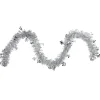 Clearance 50" x 2.75' Silver Snowflakes Tinsel Artificial Christmas Garland - Unlit Colorful