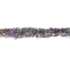 Outlet 50' x 3" Silver Tinsel Rainbow Artificial Christmas Garland - Unlit Colorful