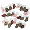Best 8' x 1" White and Red Stocking Artificial Christmas Garland - Unlit Unlit