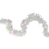Online 50' x 4" White Iridescent Wide Cut Tinsel Christmas Garland - Unlit Colorful
