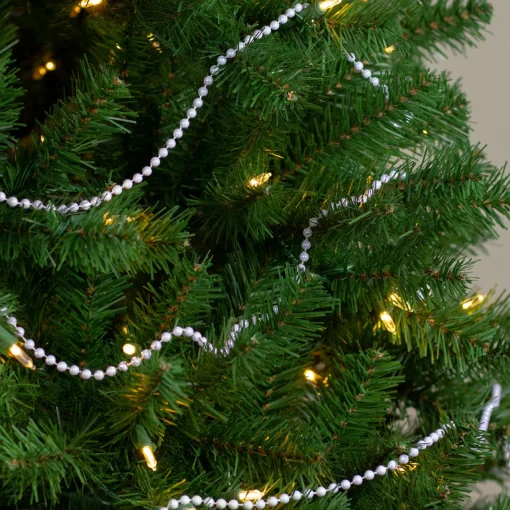 Sale 15' x 0.25" White Pearl Beaded Artificial Christmas Garland Beaded