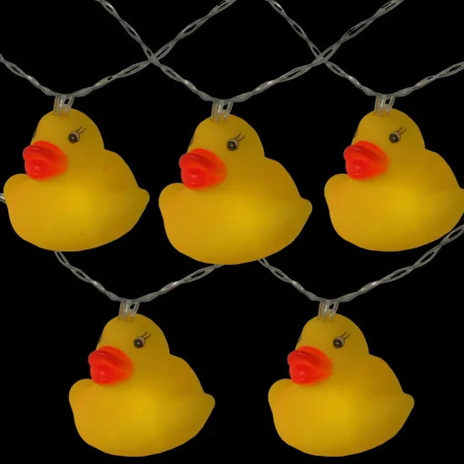 Outlet 10 Yellow Duck Novelty Light Set, 6-ft Clear Wire Novelty