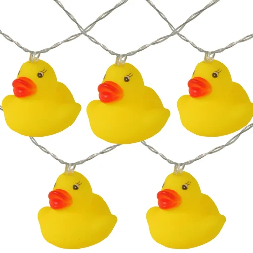 Outlet 10 Yellow Duck Novelty Light Set, 6-ft Clear Wire Novelty