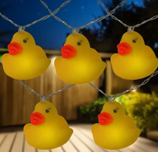 Outlet 10 Yellow Duck Novelty Light Set, 6-ft Clear Wire Novelty