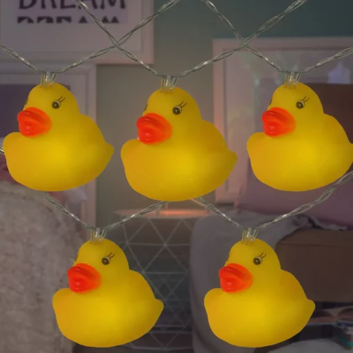 Outlet 10 Yellow Duck Novelty Light Set, 6-ft Clear Wire Novelty