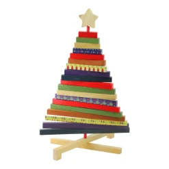 Outlet Adjustable Wooden Christmas Tree Decoration - 15.5" - Multicolor Trees