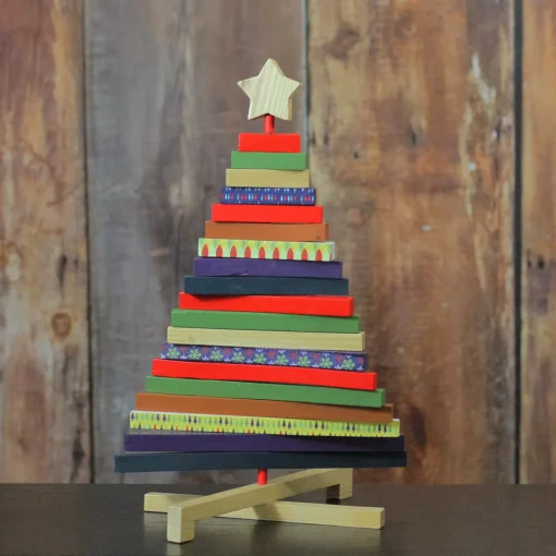 Outlet Adjustable Wooden Christmas Tree Decoration - 15.5" - Multicolor Trees