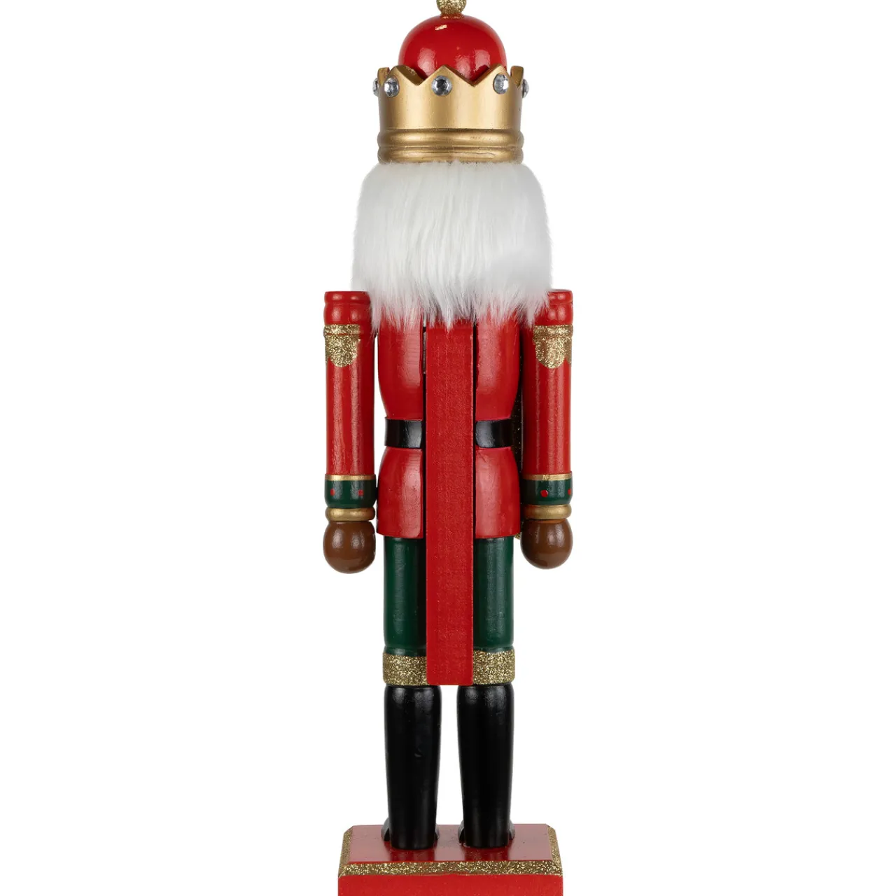 Discount African American Nutcracker King Christmas Figure - 14.25" - Red and Green Nutcrackers