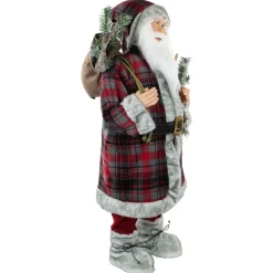 Hot Alpine Santa Claus with Snowshoes and Skis Christmas Figure - 36