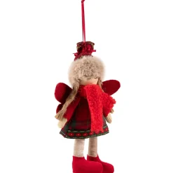 Clearance Angel Girl with Knitted Winter Hat Christmas Ornament - 8.5