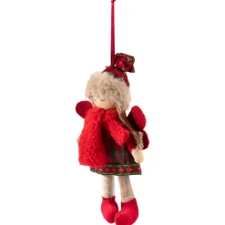 Clearance Angel Girl with Knitted Winter Hat Christmas Ornament - 8.5