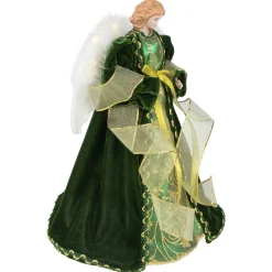 Angel with Lighted Wings Christmas Tree Topper - 14