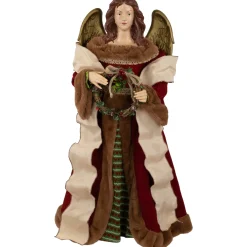 Sale Angel with Wings Commercial Size Christmas Tree Topper - 3' - Brown and Red - Unlit Commercial
