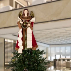 Sale Angel with Wings Commercial Size Christmas Tree Topper - 3' - Brown and Red - Unlit Commercial