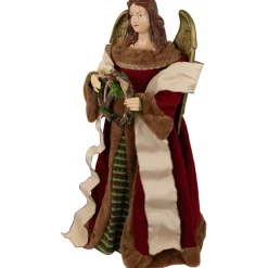 Sale Angel with Wings Commercial Size Christmas Tree Topper - 3' - Brown and Red - Unlit Commercial