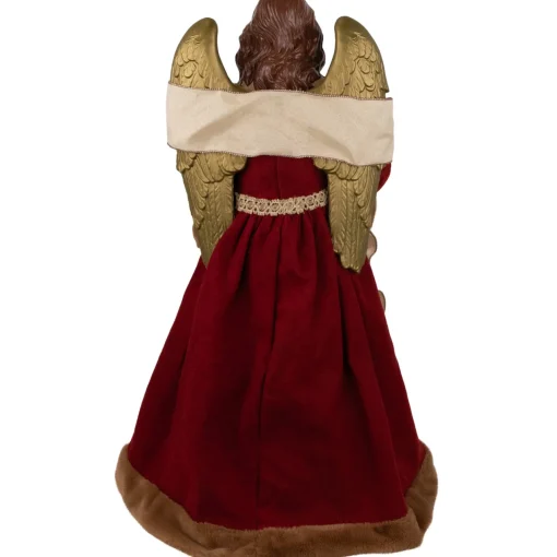 Sale Angel with Wings Commercial Size Christmas Tree Topper - 3' - Brown and Red - Unlit Commercial