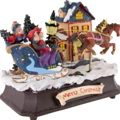 Animated and Musical Christmas Sleigh Decoration - 6.25