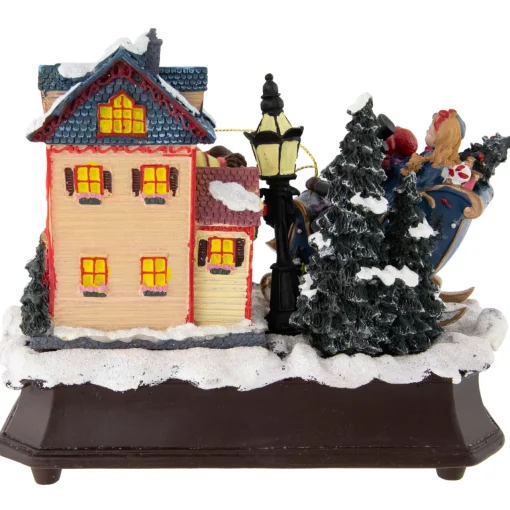 Animated and Musical Christmas Sleigh Decoration - 6.25" Animated & Musical