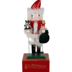 Online Animated and Musical Santa Christmas Nutcracker with Bear - 12" Nutcrackers