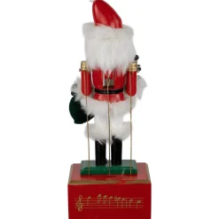 Online Animated and Musical Santa Christmas Nutcracker with Bear - 12" Nutcrackers