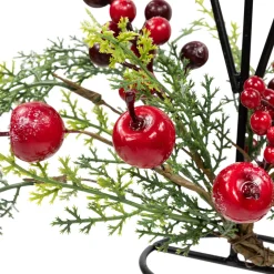 Apples and Berries Christmas Pillar Candle Holder - 10