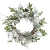 New Artificial Mixed Foliage with Pine Cones Christmas Wreath, 28-Inch, Unlit Unlit