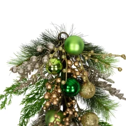 Best Ball Ornaments and Berries Glittered Artificial Christmas Swag - 25