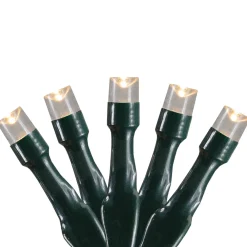 Online Battery Operated LED Christmas Lights - Warm White - 9.5' Green Wire - 20ct Battery Operated