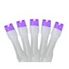 Battery Operated LED Christmas Lights - Purple - 9.5' White Wire - 20ct Battery Operated