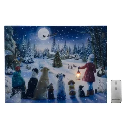 Discount Battery Operated Lighted Wall Art - Holiday Gathering Wall