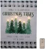 New Battery Operated Lighted Wall Art - Holiday Tree Farm Wall