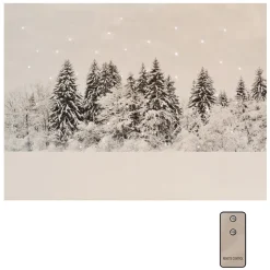 Discount Battery-Operated Lighted Wall Art - Winter Pines Wall