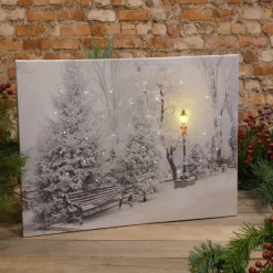 Sale Battery-Operated Lighted Wall Art - Winter Wonderland Wall