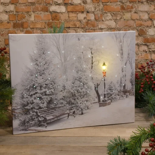 Sale Battery-Operated Lighted Wall Art - Winter Wonderland Wall