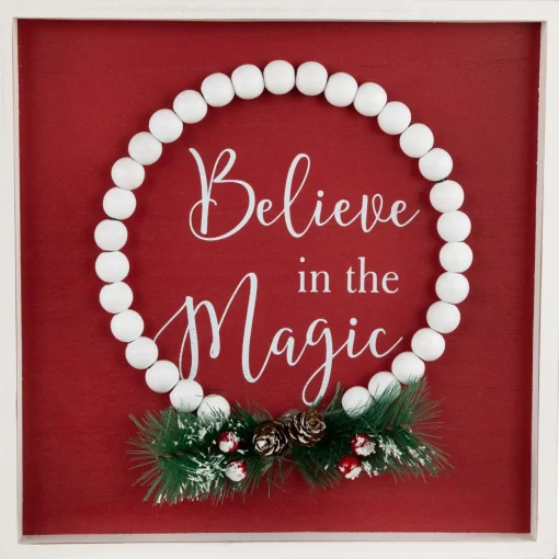 Sale Believe in the Magic Framed Christmas Wall Sign - 9.75" Wall
