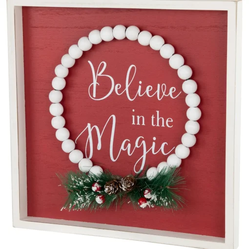 Sale Believe in the Magic Framed Christmas Wall Sign - 9.75" Wall
