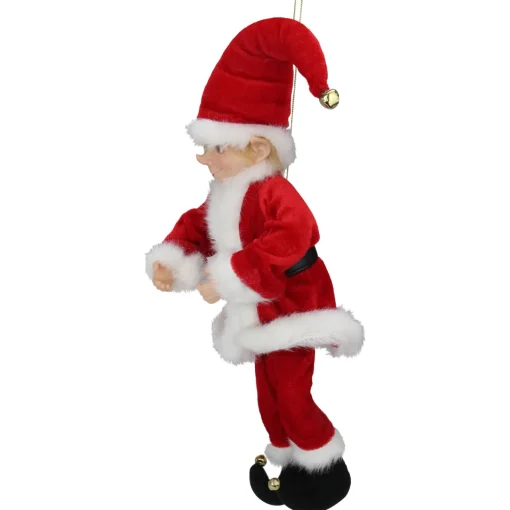 Discount Bendable Elf in Santa Suit - 15" - Red and White Elves & Fairies