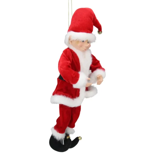 Discount Bendable Elf in Santa Suit - 15" - Red and White Elves & Fairies