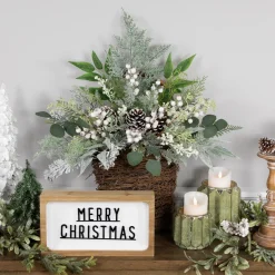 Online Berries and Pinecones Frosted Artificial Christmas Decoration - 28" Door